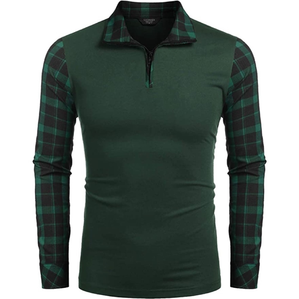 New Mens Plaid Sweater Long Sleeve Shirt